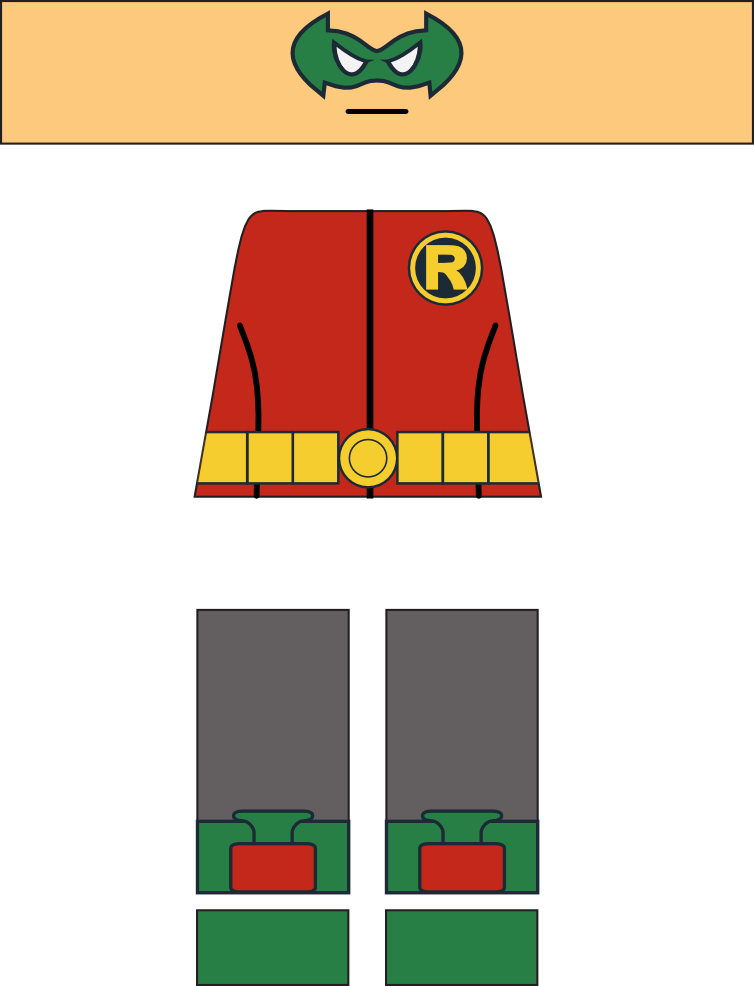 lego red robin decals